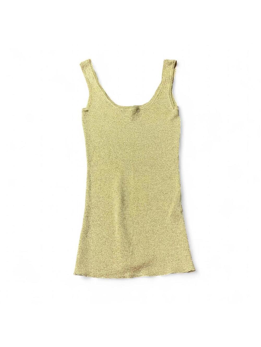 y2k Bebe tank top Gold glitter
